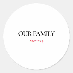 Our Family Personalized Classic Round Sticker