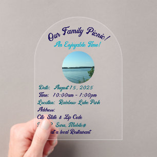 Our Family Picnic, Acrylic Invitation