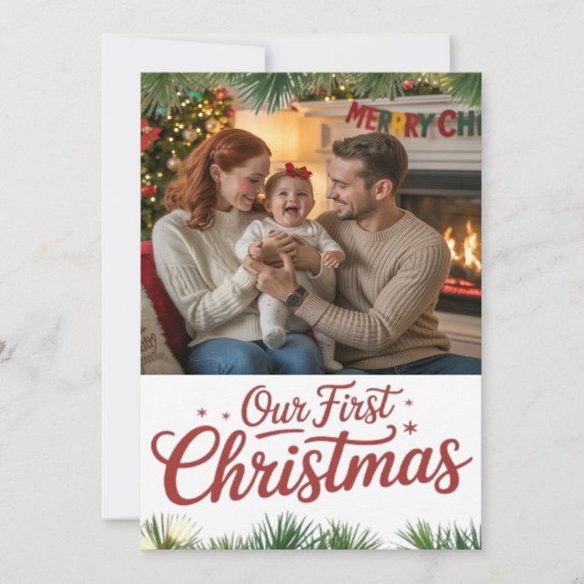 Our Family’s First Christmas Together  Holiday Card (Front)