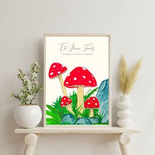 Our Family Tree – Personalised Mushroom  Poster
