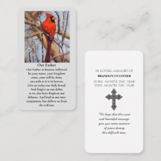 "Our Father" Cardinal Painting Sympathy Card