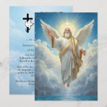 Our Father Funeral Prayer 5x7 inch Card