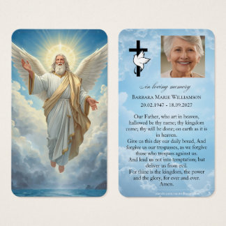 Our Father Funeral Prayer Card