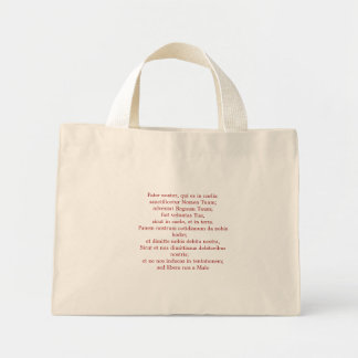 Our Father in Latin Mini Tote Bag