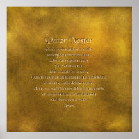 Our Father In Latin Poster