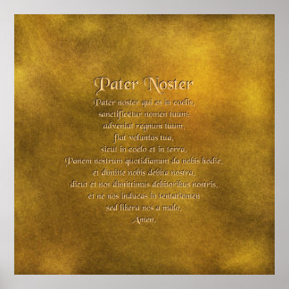 Our Father In Latin Poster