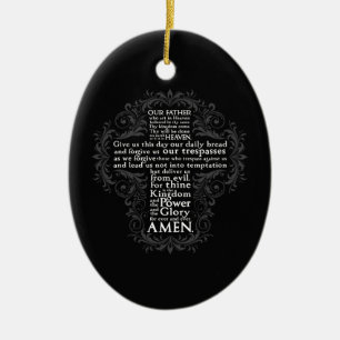 “Our Father” “Lord’s Prayer” “Christian Gift Jesus Ceramic Tree Decoration