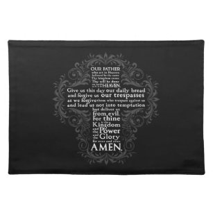 “Our Father” “Lord’s Prayer” “Christian Gift Jesus Placemat