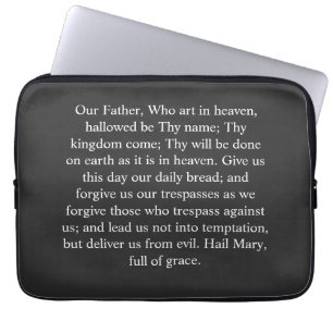 Our father prayer laptop sleeve