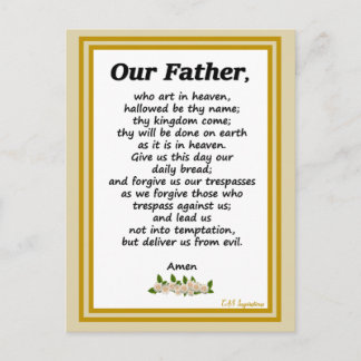 Our Father Prayer Matthew 6:9-13 Card