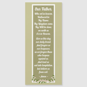 Our Father Prayer Matthew 6:9–13 Magnetic Card