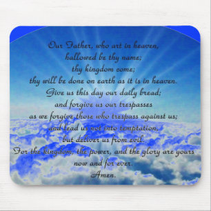 Our Father Prayer Mouse Mat