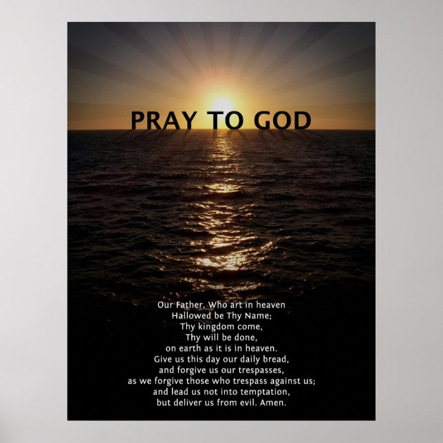 Our Father Prayer Poster (Front)
