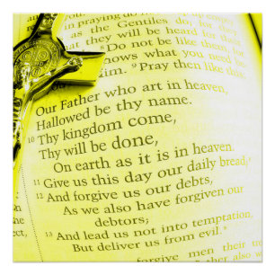 Our Father Prayer Poster