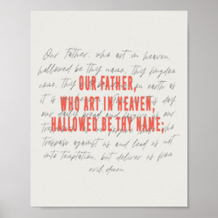 Our Father, The Lord's Prayer Poster