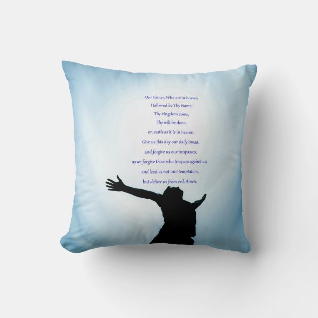 Our Father,the prayer,faith,christianity,God,Jesus Cushion (Front)