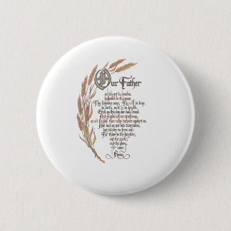 Our Father Who Art In Heaven Lords Prayer Mathew 6 Cm Round Badge