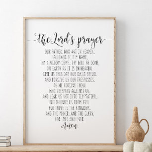 Our Father Who Art In Heaven, The Lord's Prayer Poster