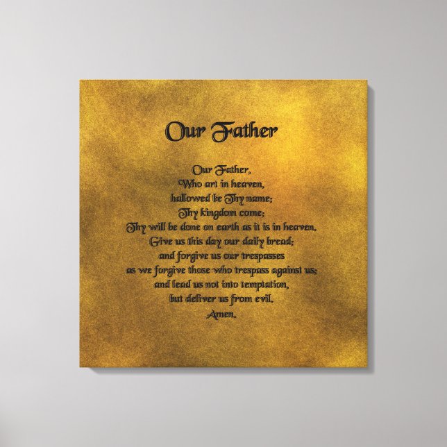 Our Father Wrapped Canvas (Front)