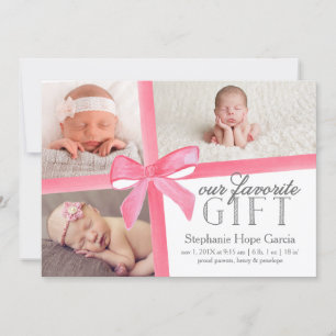 Our Favourite Gift Birth Announcement First