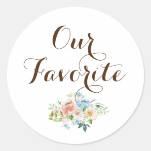 Our Favourite Modern Calligraphy Favour Classic Ro Classic Round Sticker