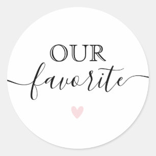 Our Favourite Modern Calligraphy Favour Classic Round Sticker