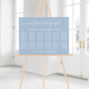 Our Favourite People 12 Table Wedding Seating Acrylic Sign