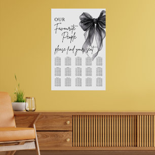 Our Favourite People Bow Wedding Seating Chart