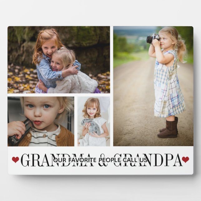 Our Favourite People Call Us...| Grandparents Gift Plaque (Front)