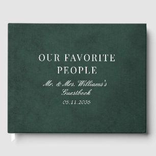Our Favourite People Forest Green Wedding Guest Book