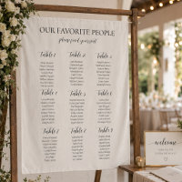 Our Favourite People Ivory Elegant Seating Chart