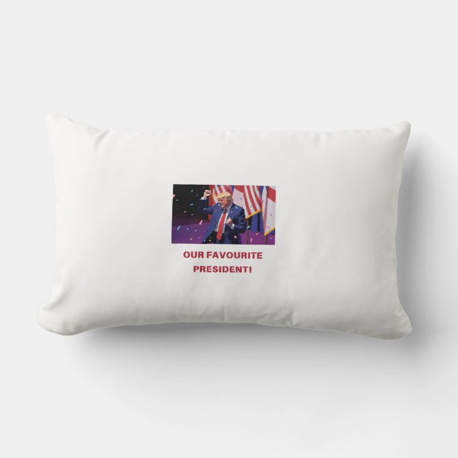 OUR FAVOURITE PRESIDENT Best gift for couple Lumbar Cushion (Front)