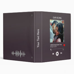 Our favourite Song – Custom Photo  3 Ring Binder