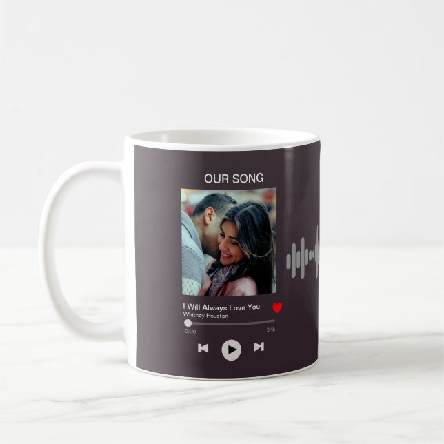 Our favourite Song – Custom Photo  Coffee Mug (Left)