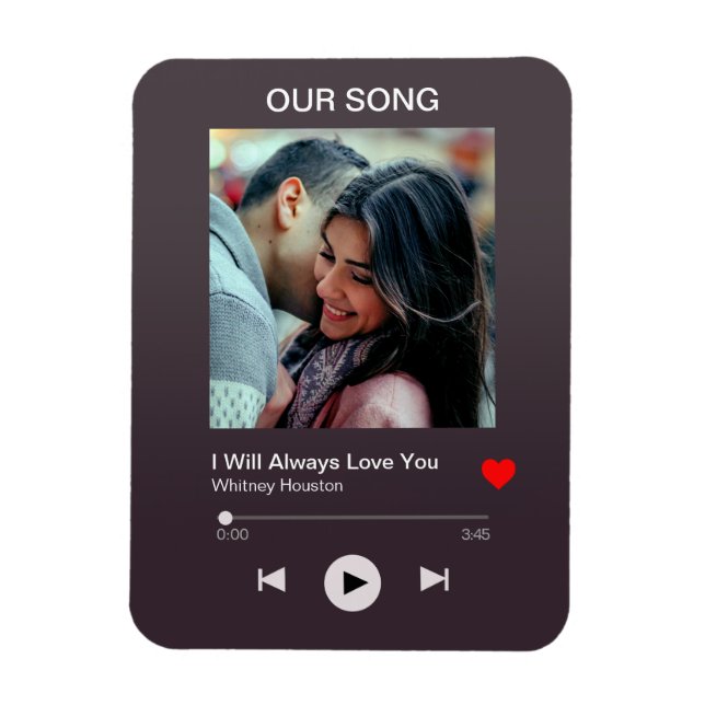 Our favourite Song – Custom Photo  Magnet (Vertical)