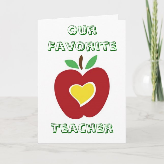 Our Favourite Teacher Thank You Card (Front)