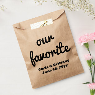 Our favourite wedding reception guest candy treat favour bags