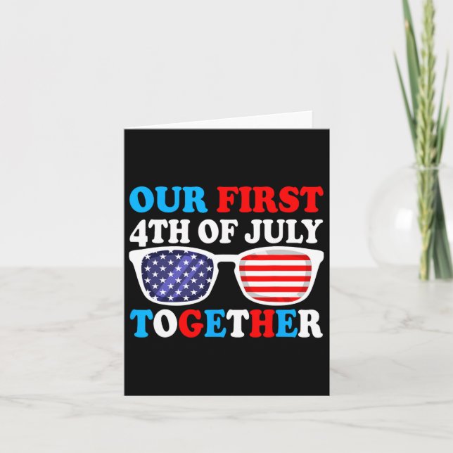 Our First 4th Of July Together Couples Matching Ou Card (Front)