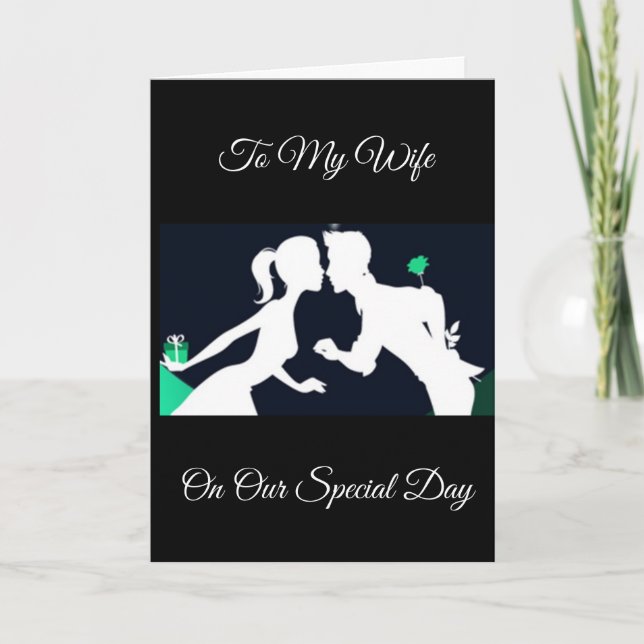***OUR FIRST ANNIVERSARY*** FEEL THE LOVE *WIFE* CARD (Front)