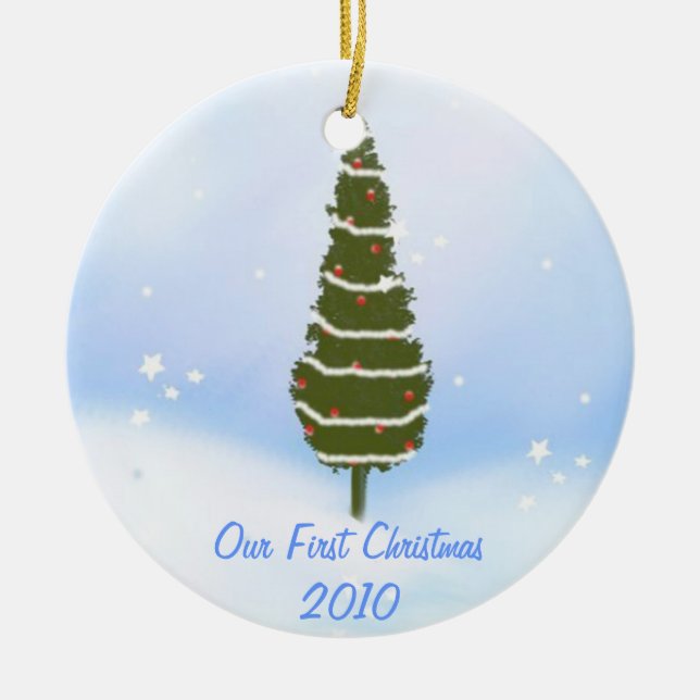 Our First Christmas 2010 Ceramic Tree Decoration (Front)