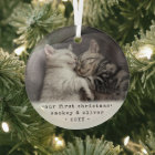 Our First Christmas 2 Cats or Any Pet Simple Photo