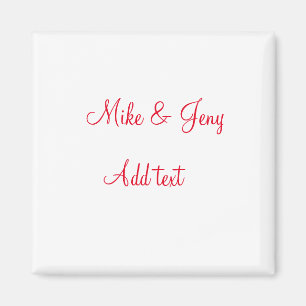 Our first Christmas add couple name text message Magnet