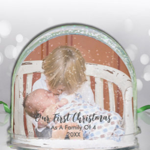 Our First Christmas As A Family Of 4 Snowglobe