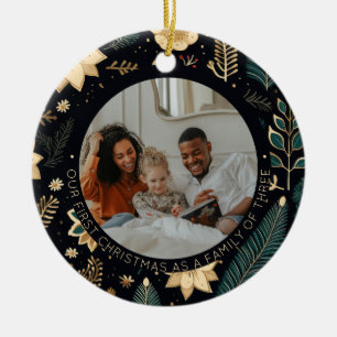 "Our First Christmas as a Family of Three" Ceramic Tree Decoration