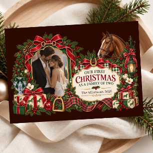 Our First Christmas as a Family of Two Equestrian Holiday Card