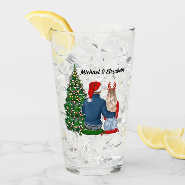 Our First Christmas As A Married Couple Glass (Front Ice)