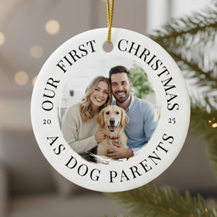 Our First Christmas as Dog Parents Ceramic Tree Decoration