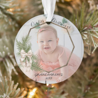 Our First Christmas As Grandparents | Baby Photo Ornament