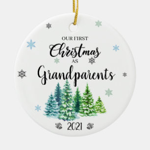 Our First Christmas As Grandparents Ceramic Orname Tree Decoration