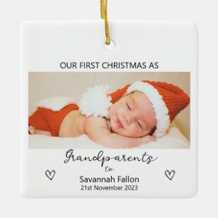Our First Christmas as Grandparents  Ceramic Ornament